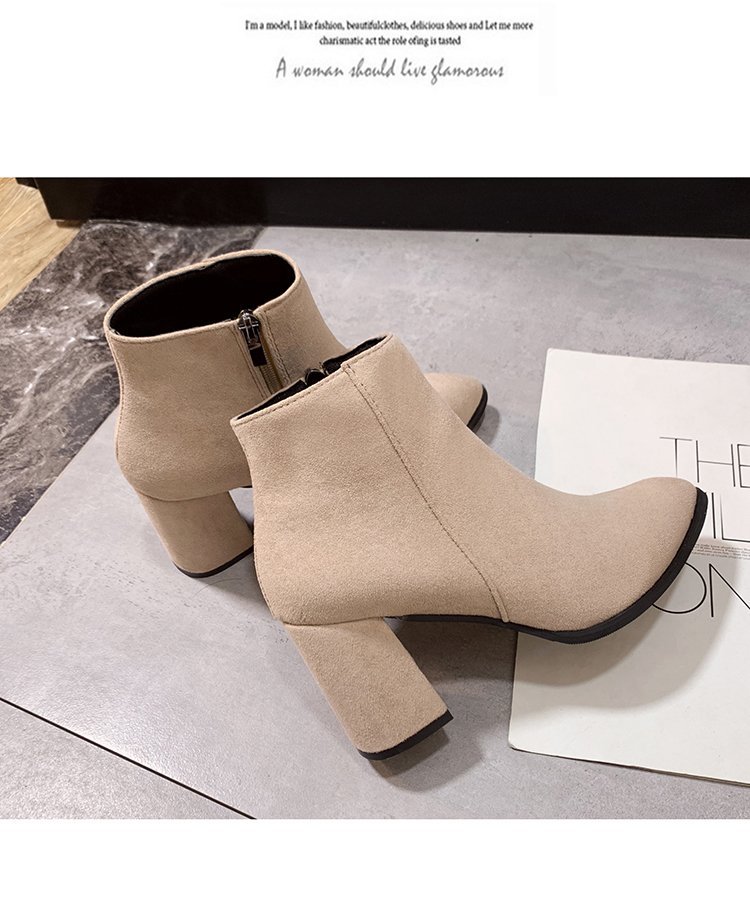[HÀNG XỊN] Giày boot đế vuông da lộn 6 phân cao cấp S148