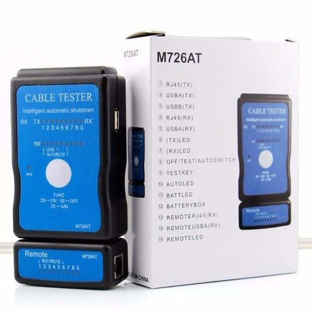 Bộ test cáp mạng RJ45/RJ11/USB đa năng M726AT