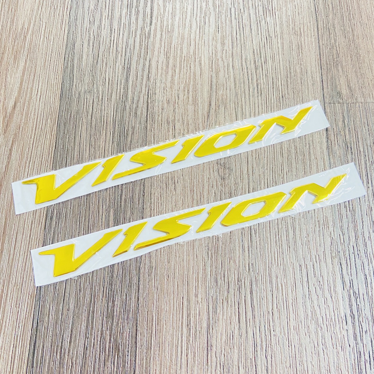 Tem chữ xe vision, tem dán xe vision nhựa dẻo nổi cao cấp như tem zin