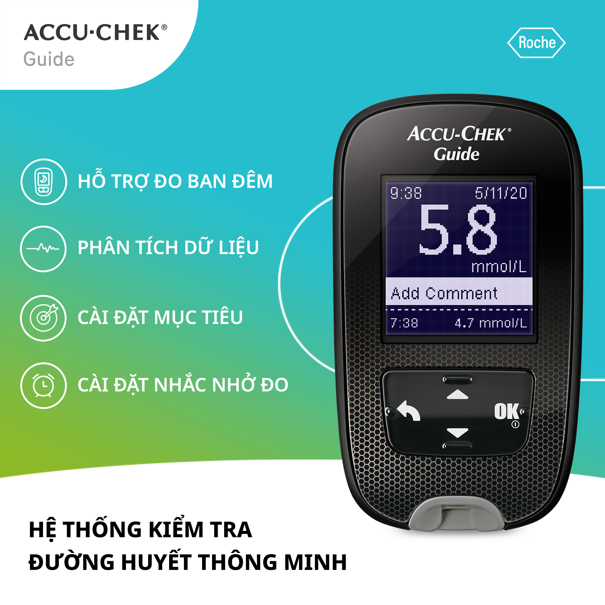 Hộp 25 Que Thử Đường Huyết ACCU-CHEK® Guide