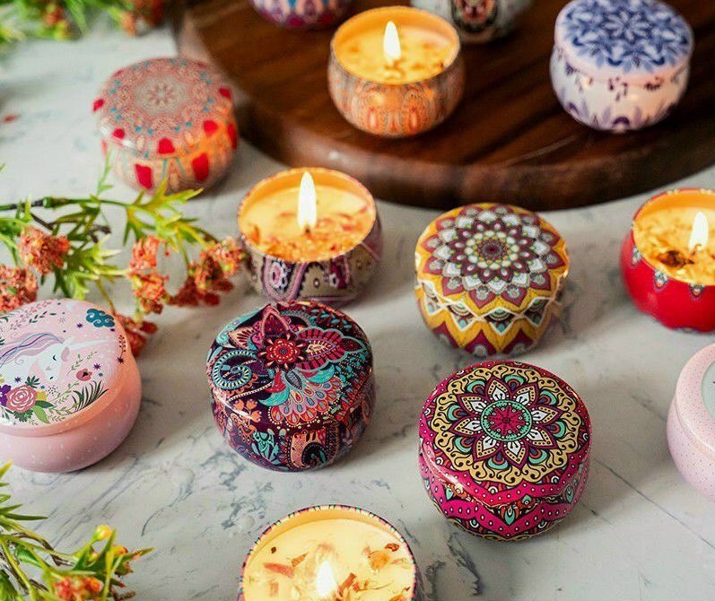 Nến sáp thơm phòng nến sáp hoa khô thiên nhiên