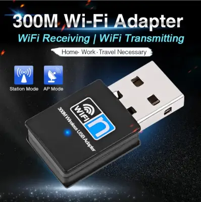 USB wifi, USB thu sóng wifi tốc độ cao 300mbps dành cho PC và laptop (Không râu) Card mạng không dây thu wifi USB 300Mb