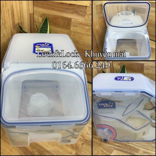 🍓🍓THÙNG GẠO 10KG LOCK&LOCK-HPL510