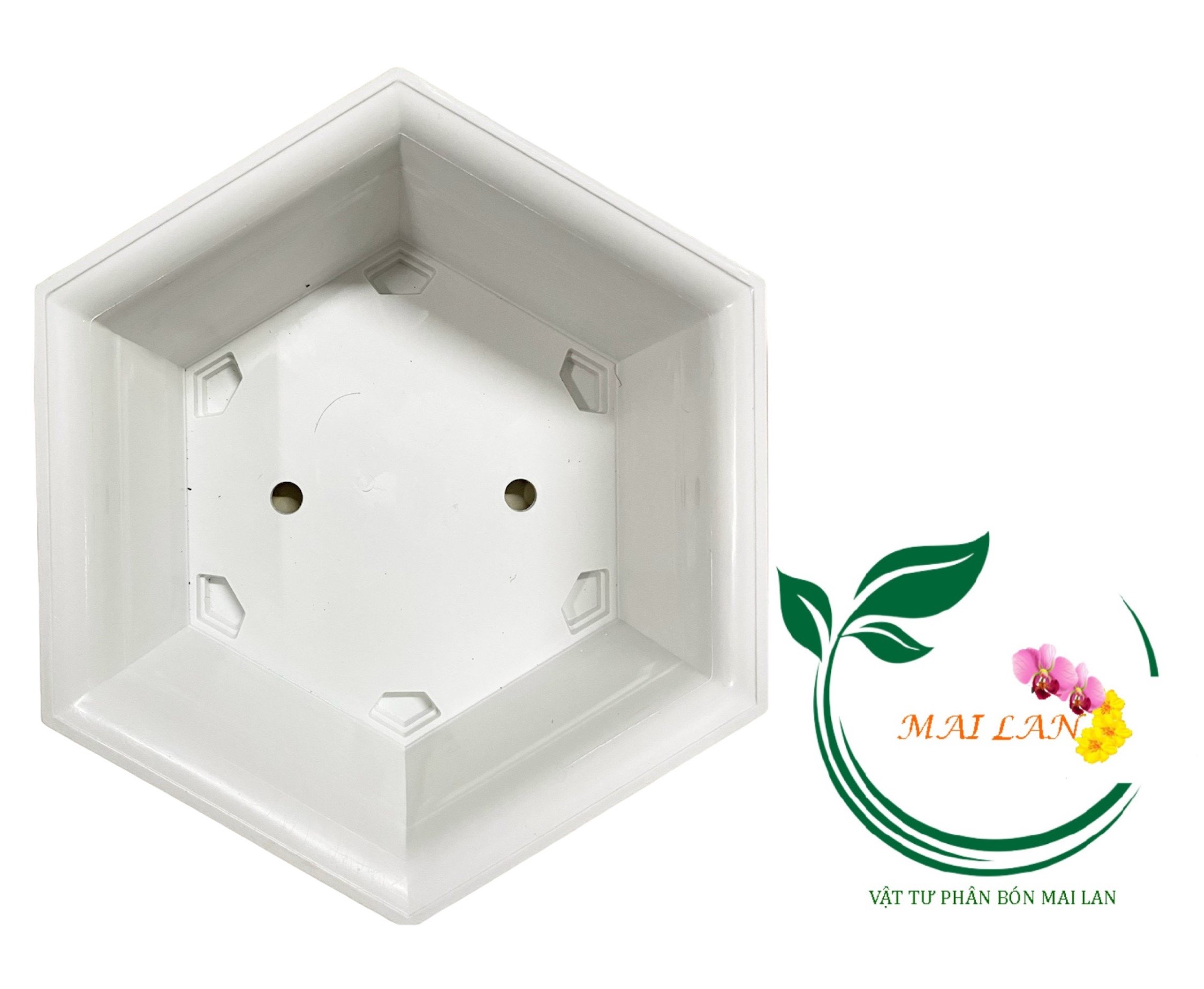 Chậu lục giác bonsai mini 27.5x21.5x11 - #020d#