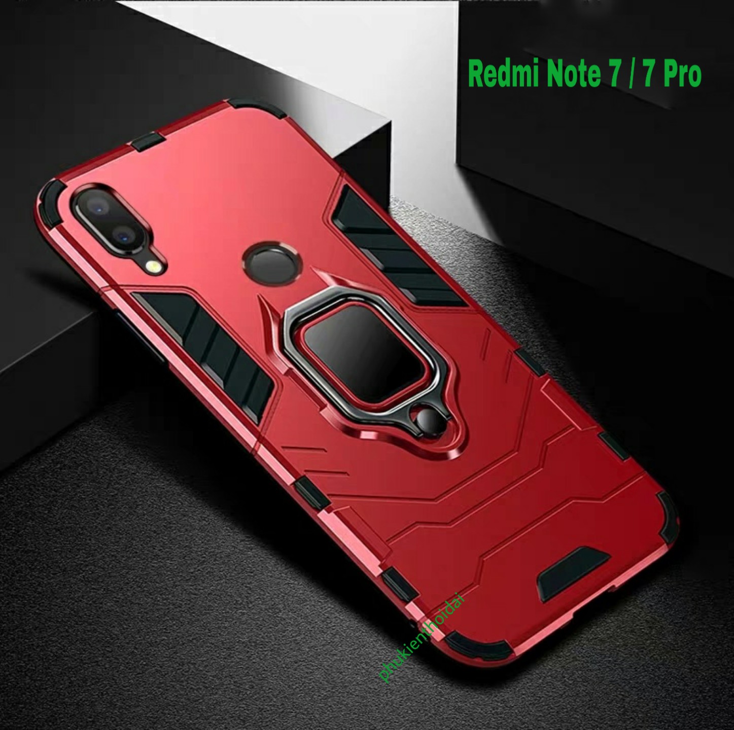 Ốp lưng Redmi Note 7 / Redmi Note 7 Pro Iron Man Iring chống va đập trên 2 mét