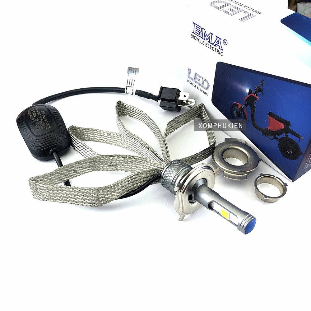 Đèn Pha Led 2 Tim H4 Ánh Sáng Trắng [ 1 Chiếc ]