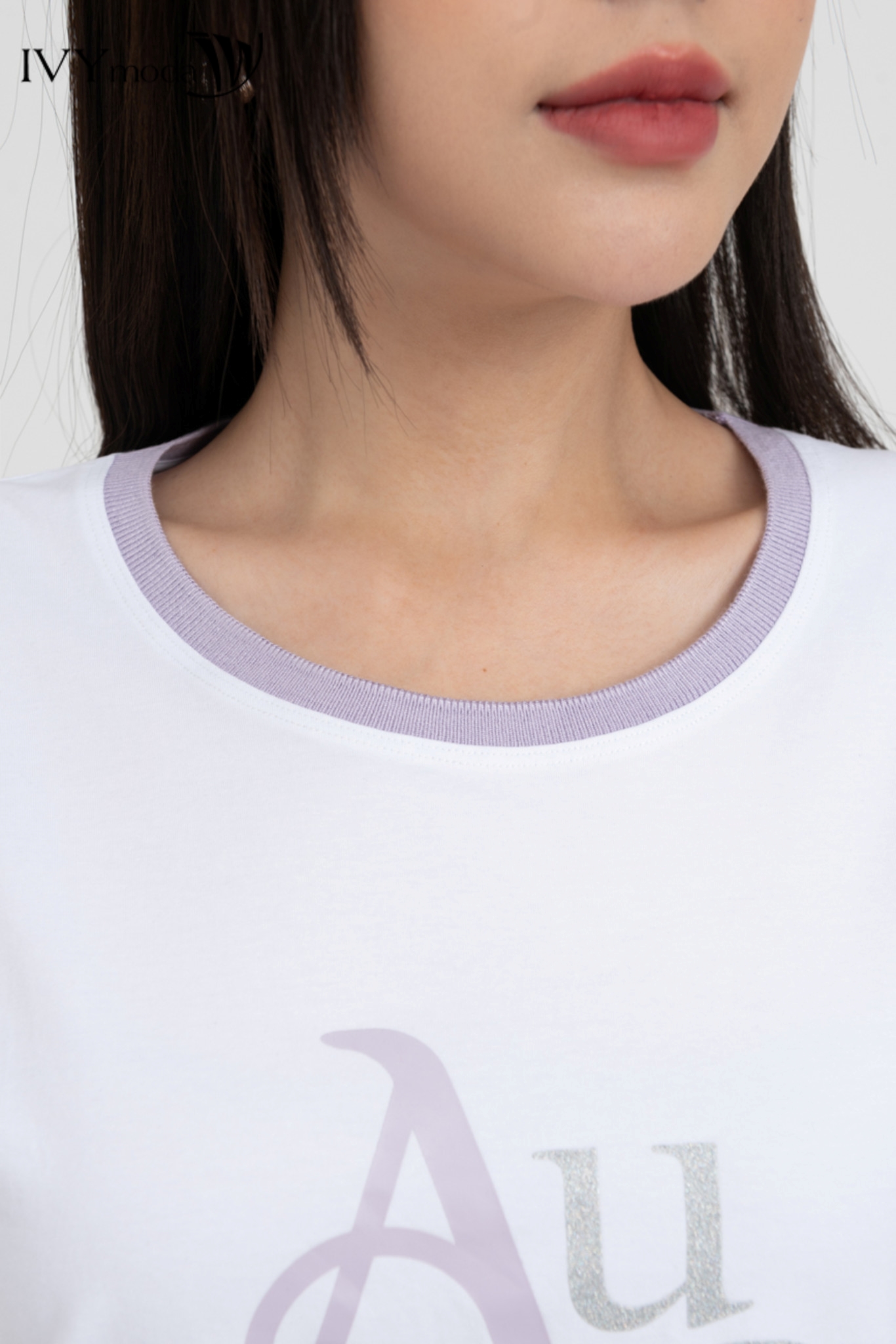 Áo thun Auare ( viền cổ màu ngẫu nhiên) IVY moda MS 57M8381
