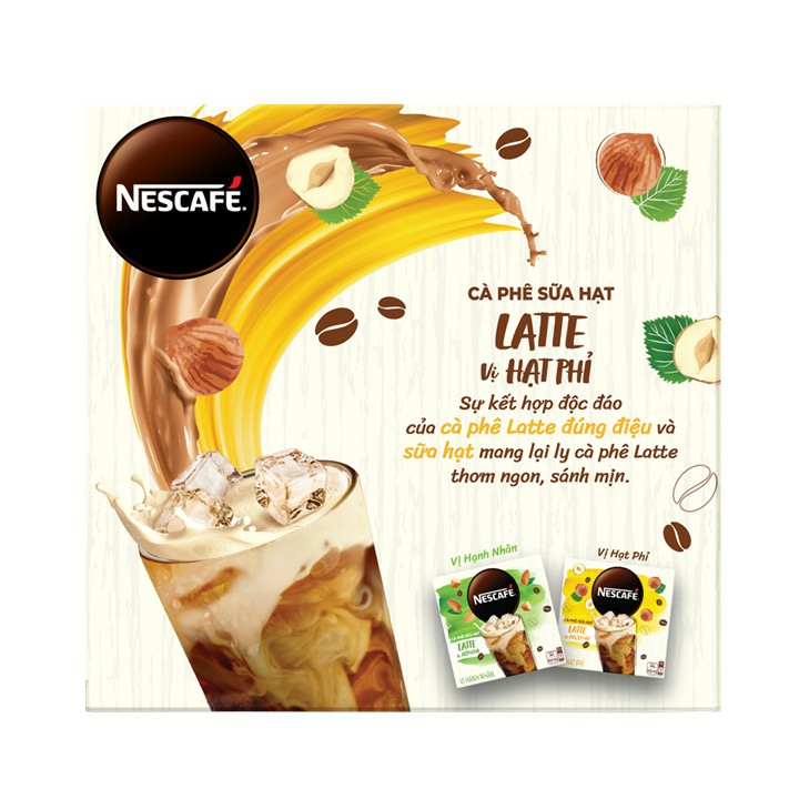 Cà phê hòa tan NESCAFE Sữa Hạt Vị Hạt Phỉ và Hạnh Nhân (240g/hộp)