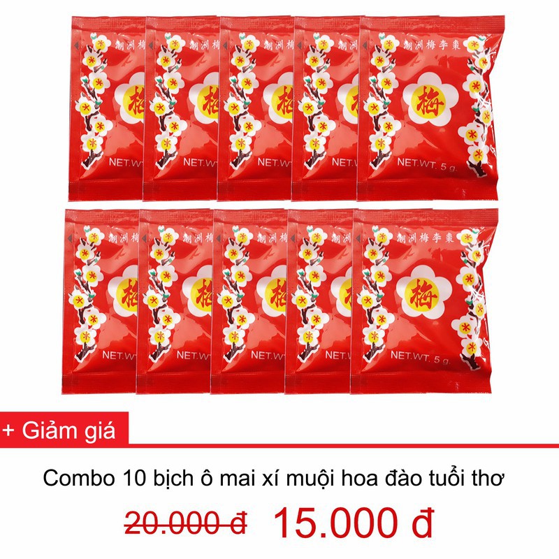 [HCM] 10 Gói Ô mai xí muội hoa đào tuổi thơ Thái Lan