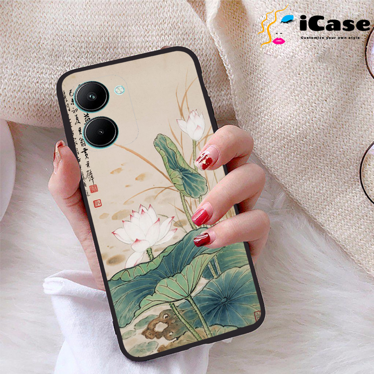 Ốp lưng Realme C33 viền dẻo TPU BST Sen