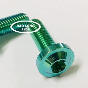 2 Ốc TiTan GR5 8Li 2 Xanh Lục Bảo (100%Titan)