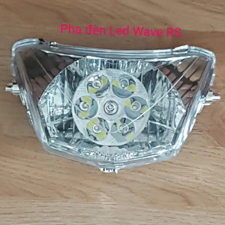 Đèn pha 6 Led lắp cho xe Wave Anpha, Cá, RS, S thái