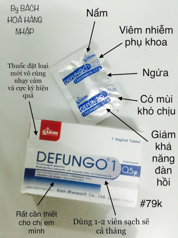 Viên Đặt Phụ Khoa 1 Viên DeFuGo Thái Lan giá rẻ