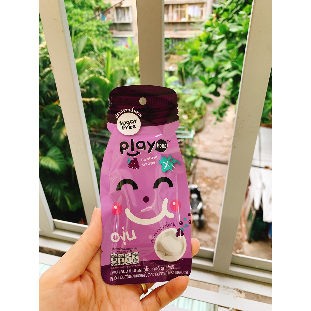 [HCM]Kẹo Play more gói 12G vị dưa hấu/táo/xí muội/xoài/chanh muối/nho/siêu mát lạnh - Thái Lan