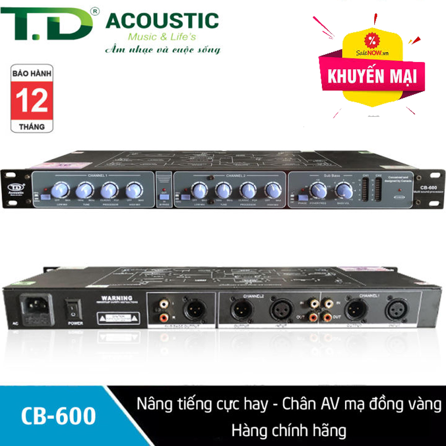 (TOP BÁN CHẠY) Thiết Bị Máy Nâng Tiếng Dành, Vang Cơ Cho Dàn Karaoke Chuyên Nghiệp, Gia Đình - Nâng tiếng TD Acoustic CB600 Pro được nhiều gia đình và người chơi âm thanh lựa chọn tin dùng mua sắm