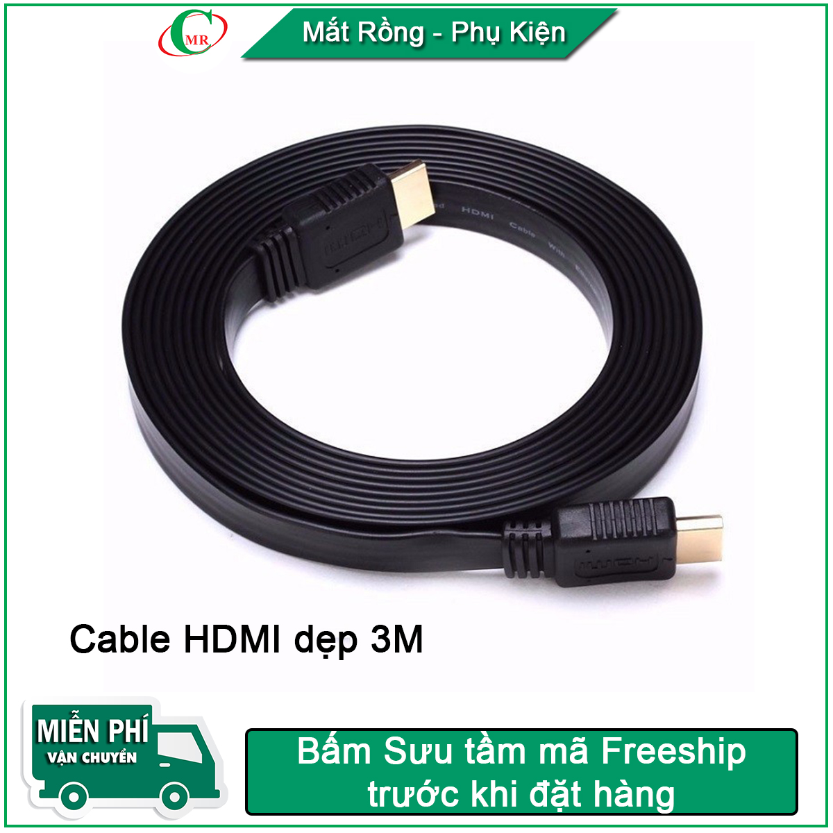 Dây cáp HDMI dài 3M hỗ trợ full HD Dây cáp 2 đầu hdmi 3M siêu nét tương thích tốt thiết kế chắc chắn