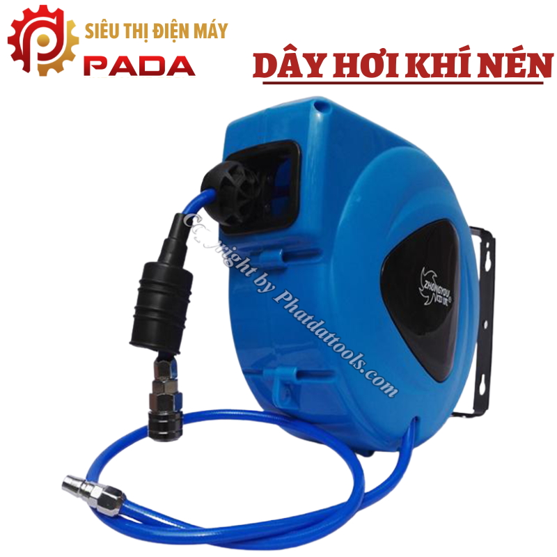 Cuộn dây hơi khí nén tự rút  ZHONGYOU 9m-11m-15m tùy chọn khi đặt hàng-Hàng Đài Loan