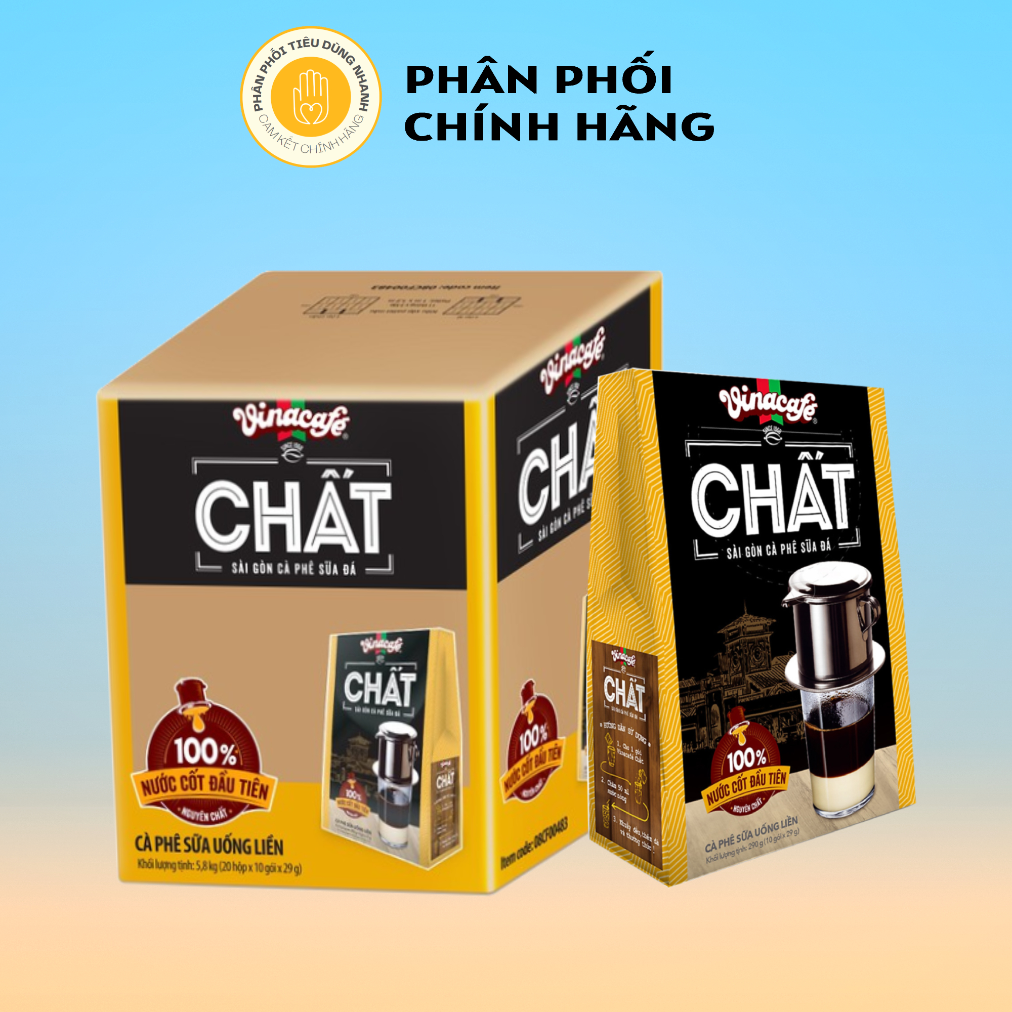 Thùng 20 hộp cà phê chất sài gòn cà phê sữa đá