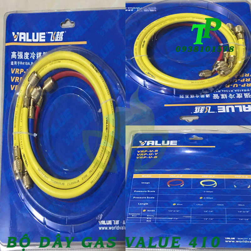 1 sợi dây sạc gas r410 value, dây nạp gas máy lạnh 410