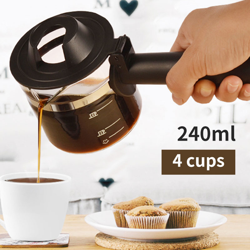 Máy Pha Cà Phê Mini 800ml Bình Pha Cà Phê 4 cups Máy Pha Cà Phê Espresso 3.5 bar Electric Coffee Machine