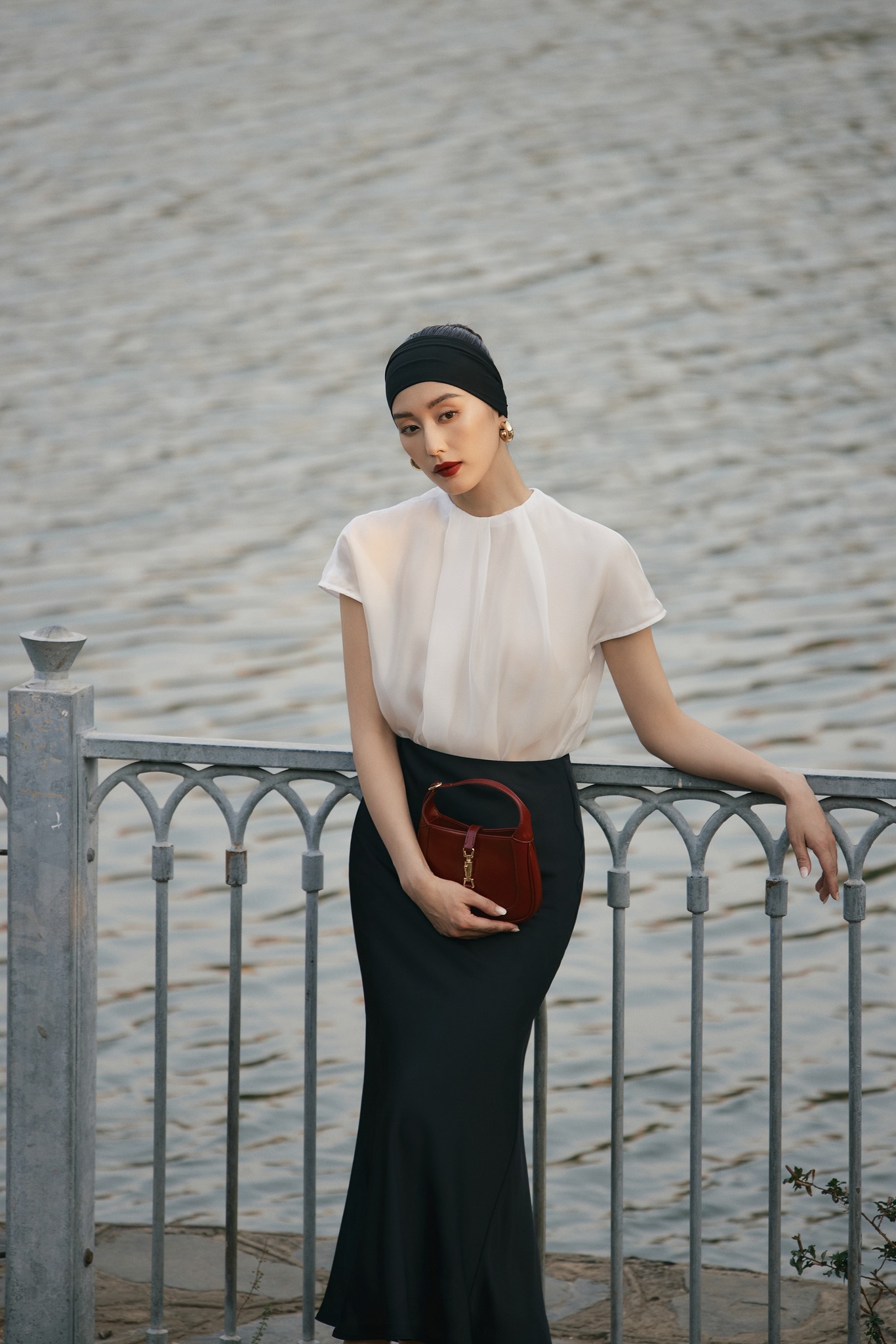 Áo sơ mi lụa Luna Silk Top HUONG BOUTIQUE HBSM1138