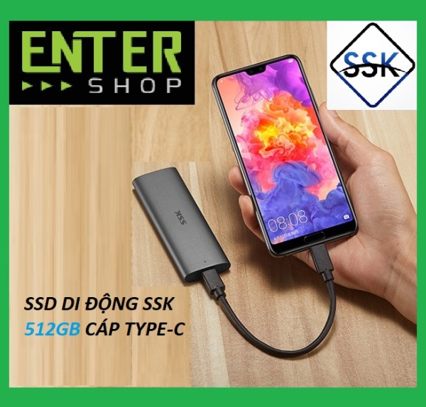 Bảng giá Ổ cứng di động SSD SSK 500Gb – typeC tặng kèm túi bảo vệ ổ cứng Phong Vũ