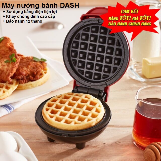 Máy Nướng Bánh Dash Màu Đỏ, sử dụng điện năng, chất liệu cứng, khay chống dính giúp bán thơm ngon, ngộ nghĩnh, máy làm bánh hình thú, Máy làm bánh bông lan, Máy làm bánh cá, Máy làm bánh kẹp, máy nướng bánh hình thú
