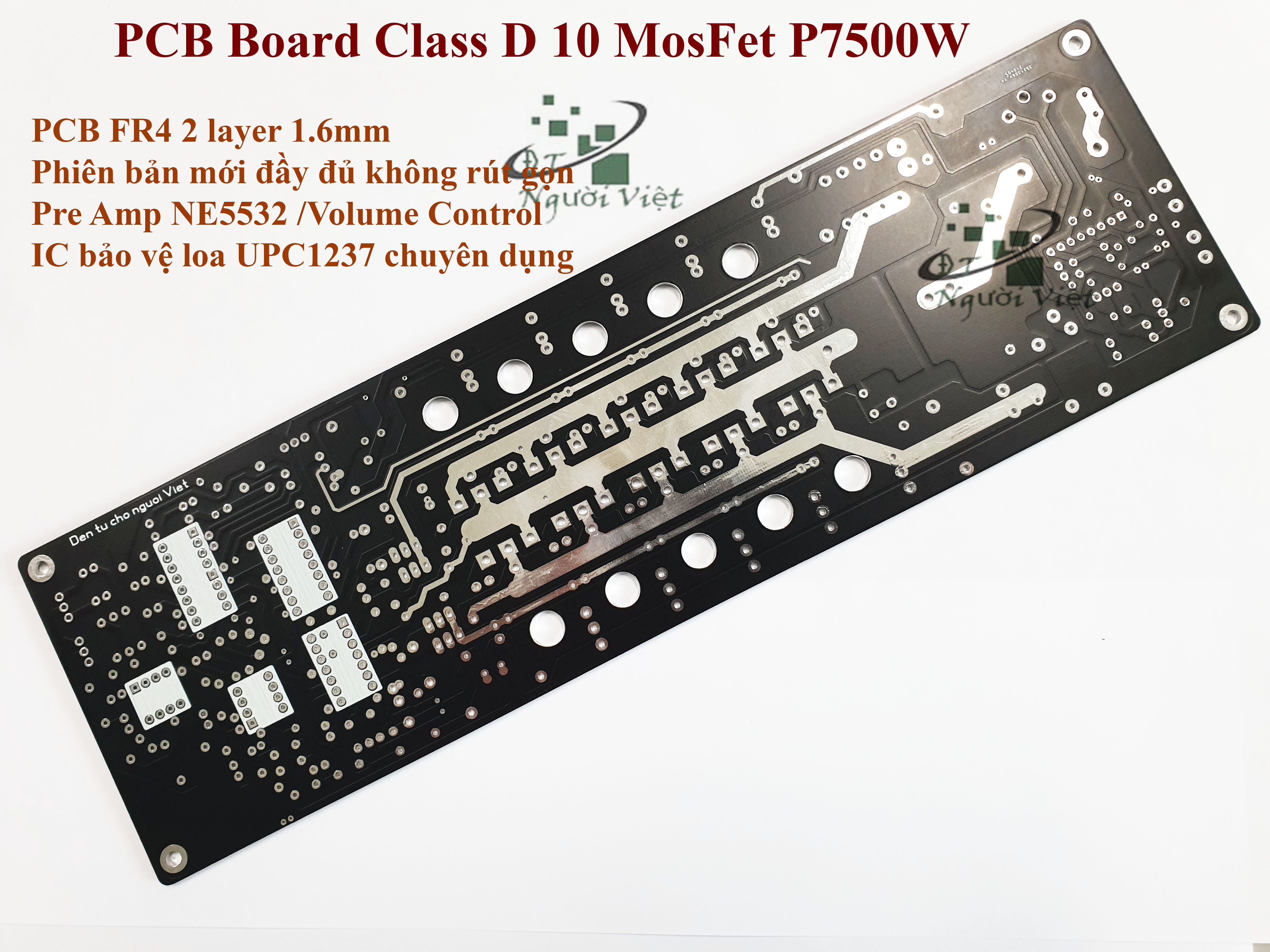 Class D Power Pcb Board 10 Mosfet Pa7500W