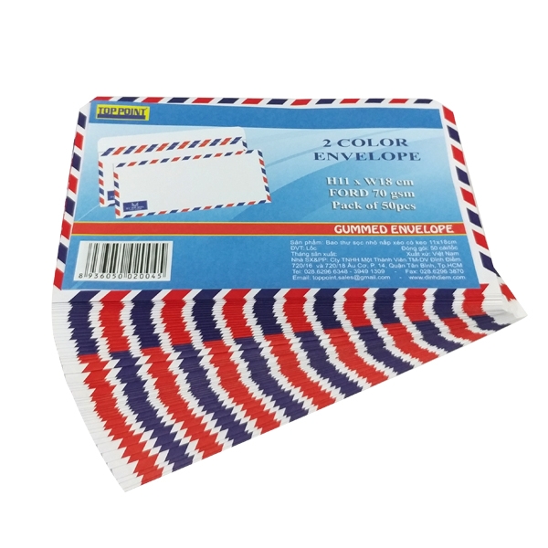 Bao Thư Sọc Nhỏ Nắp Xéo Có Keo (50 Cái/Lốc)