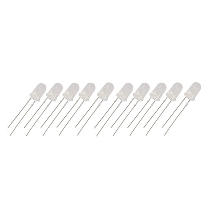 Gói 10 con led đục 3mm nhiều màu đỏ/trắng/vàng/xanh