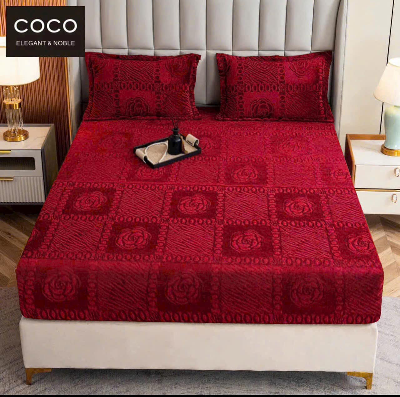 Ga gối nỉ nhung thu đông coco phiên bản mới 2024 - ga giường bọc nệm 15cm trở về, ga gối mèm mịn