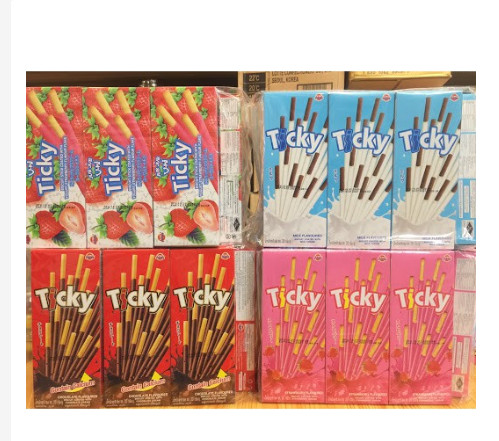 Bánh que Ticky Socola Sữa Thái Lan (hộp 20g/ 6que) siêu ngon vị socola