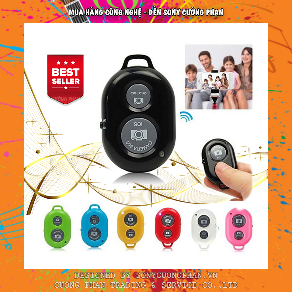 Remote Chụp Ảnh Bluetooth Cho Điện Thoại Android - IOS Tiện Lợi Và Hữu Ích