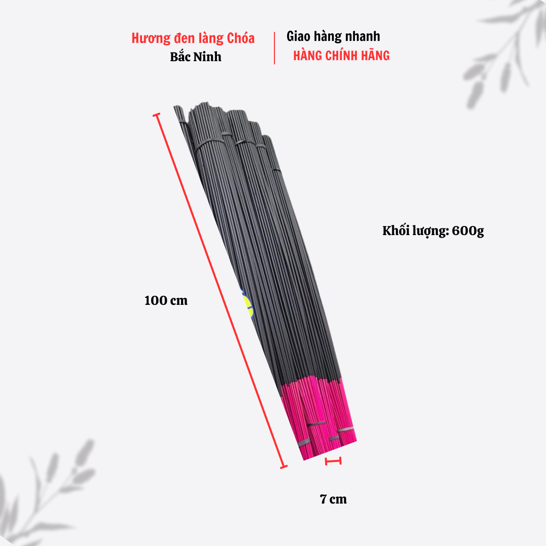 Hương đen làng Chóa (100 nén 100cm_se tay )