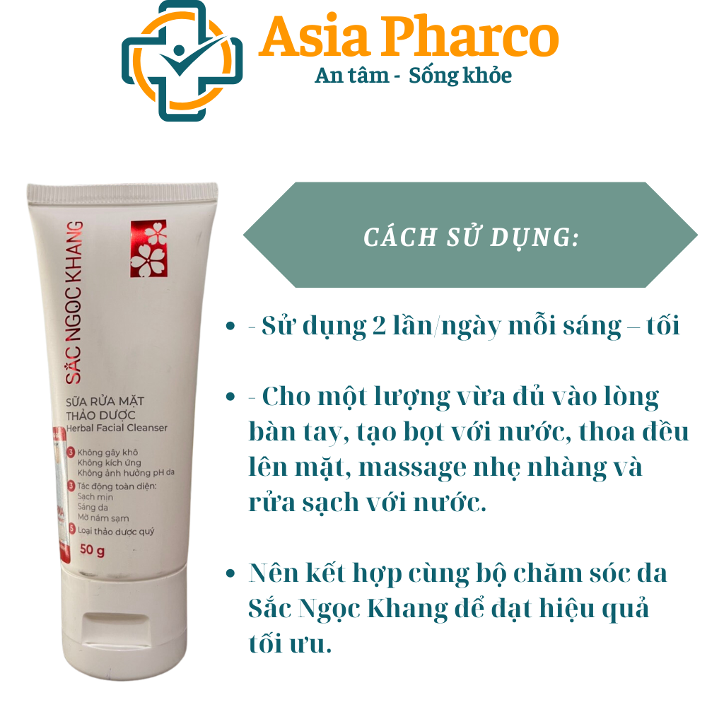 [HCM]Sữa rửa mặt Sắc Ngọc Khang (loại 100gr)