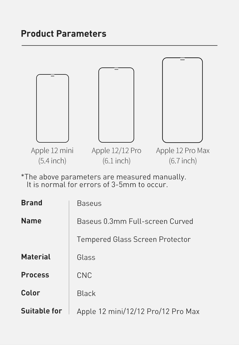 iPhone 12 Pro Max, Miếng Dán Kính Cường Lực Baseus Full Màn Hình Cho iPhone 12 Pro Max, Dán màn Hình Cho iPhone