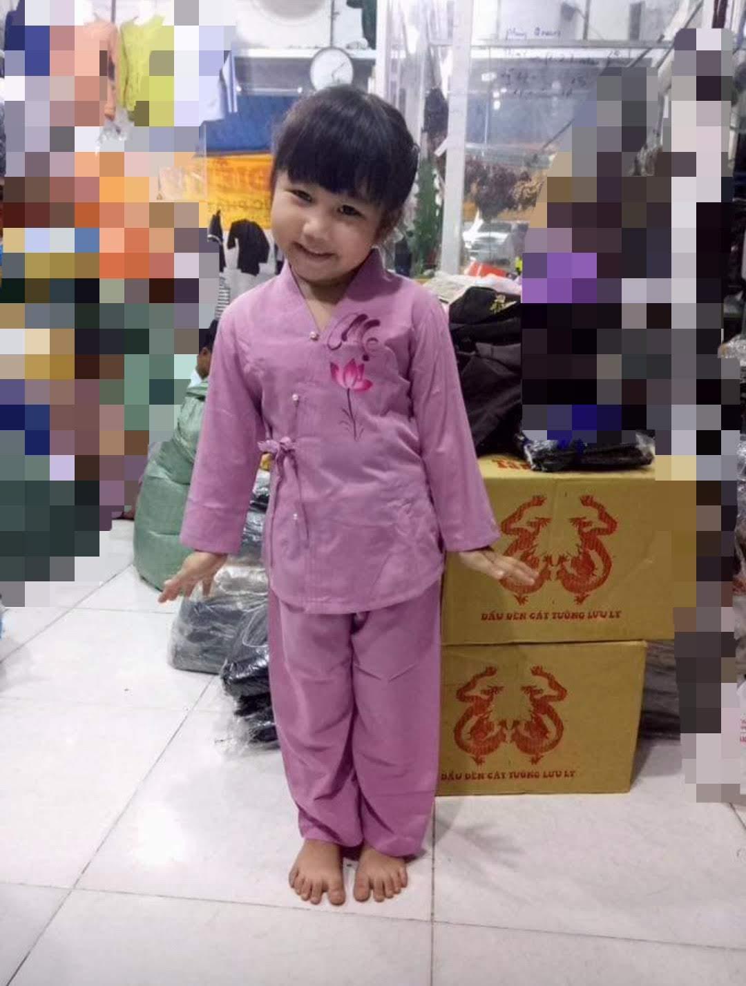 [HCM]Đồ lam  đi chùa bé gái
