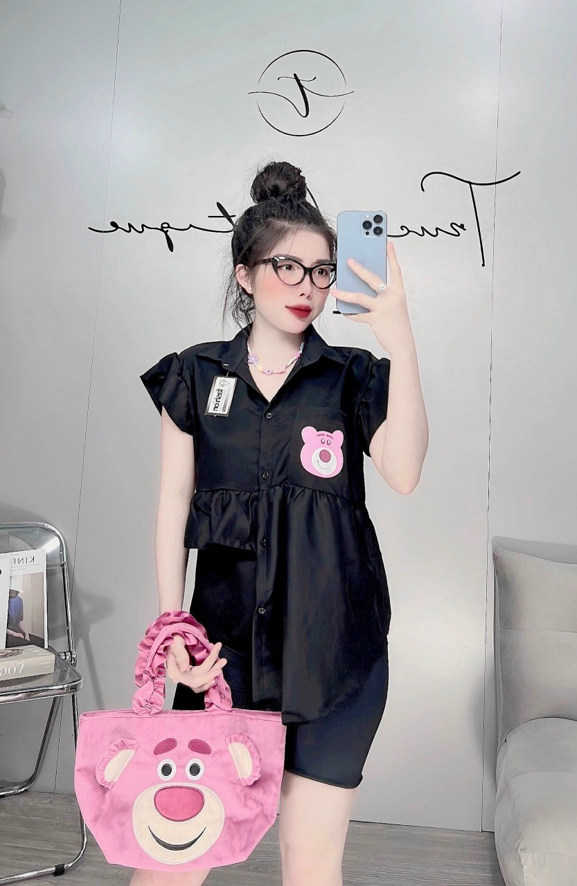 Set sơ mi gấu siêu xinh đáng yêu