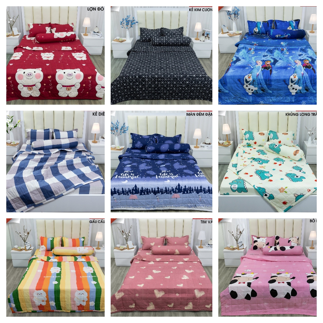 Ga Trải Giường Cotton poly  1m 1m2 1m4 1m5 1m6[cờ mỹ]