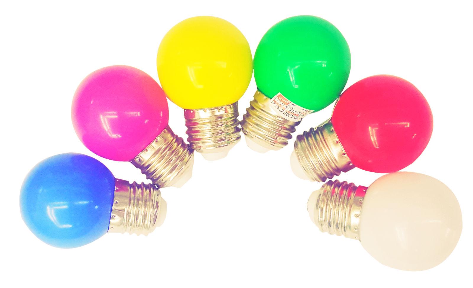 Bộ dây 10 đui kèm 10 bóng đèn màu