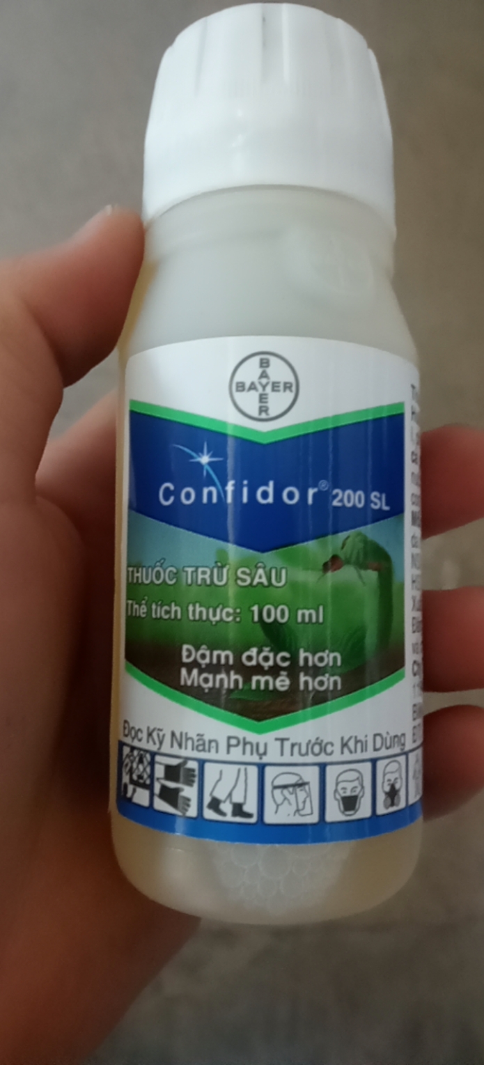 Thuốc trừ sâu confidor 200sl chai 100ml - t.rừ bọ trĩ - côn trùng chích hút.