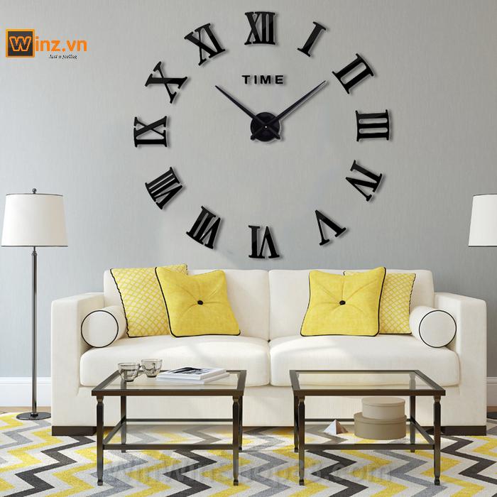 [HCM]Đồng hồ dán tường số La Mã V.2