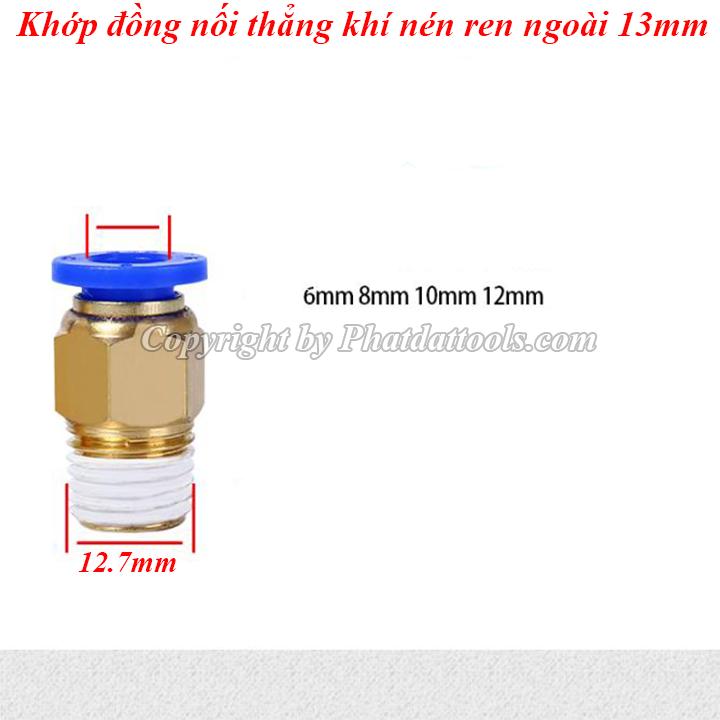 Five pin pneumatic straight fitting connector 1 13mm thread