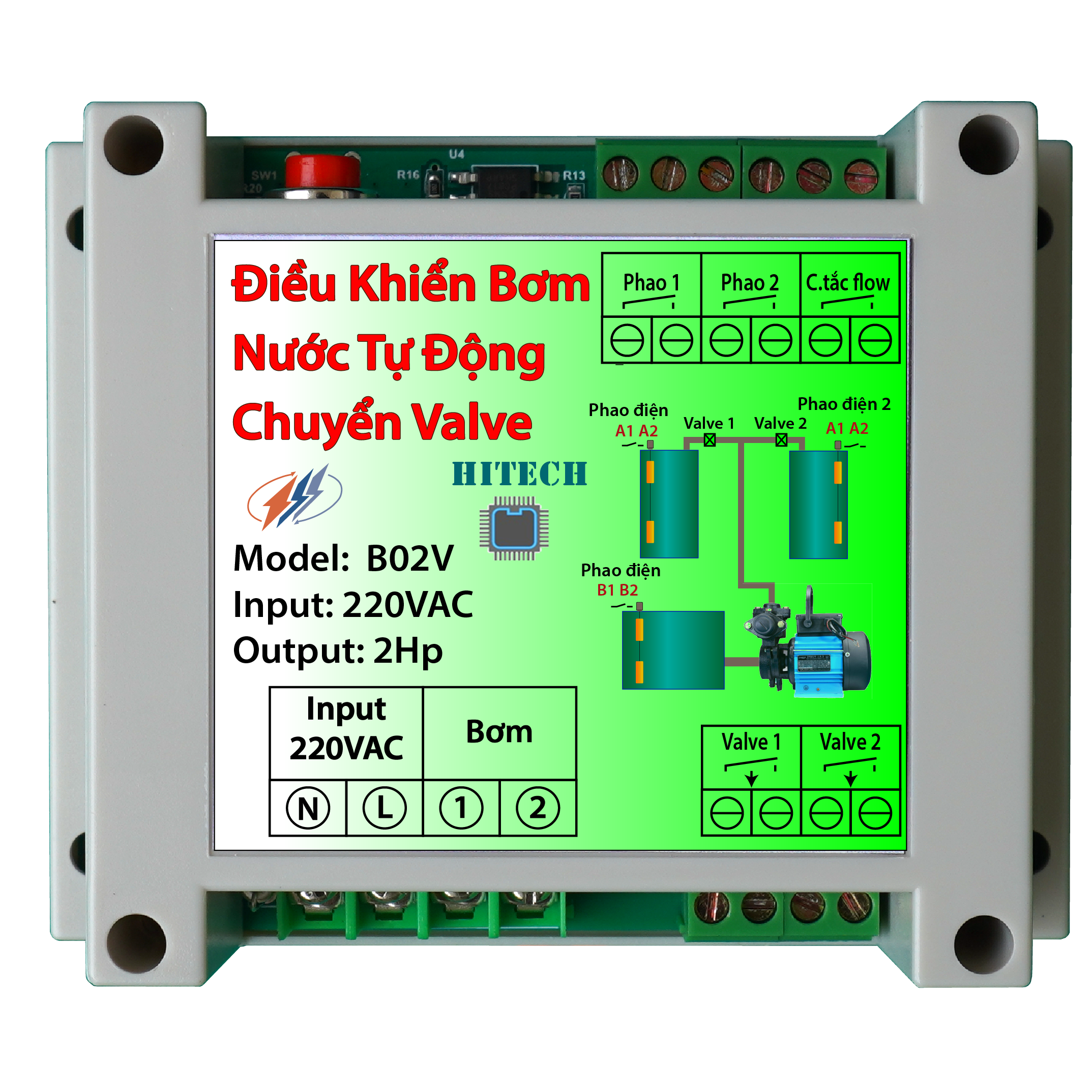 Điều khiển bơm nước tự động chuyển valve