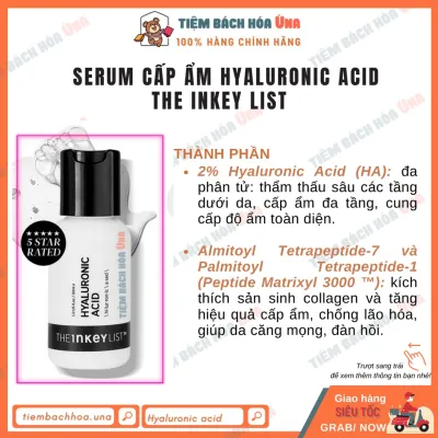 [Bill Sephora] Serum cấp ẩm Hyaluronic Acid The INKEY List HA 30ml tiembachhoauna