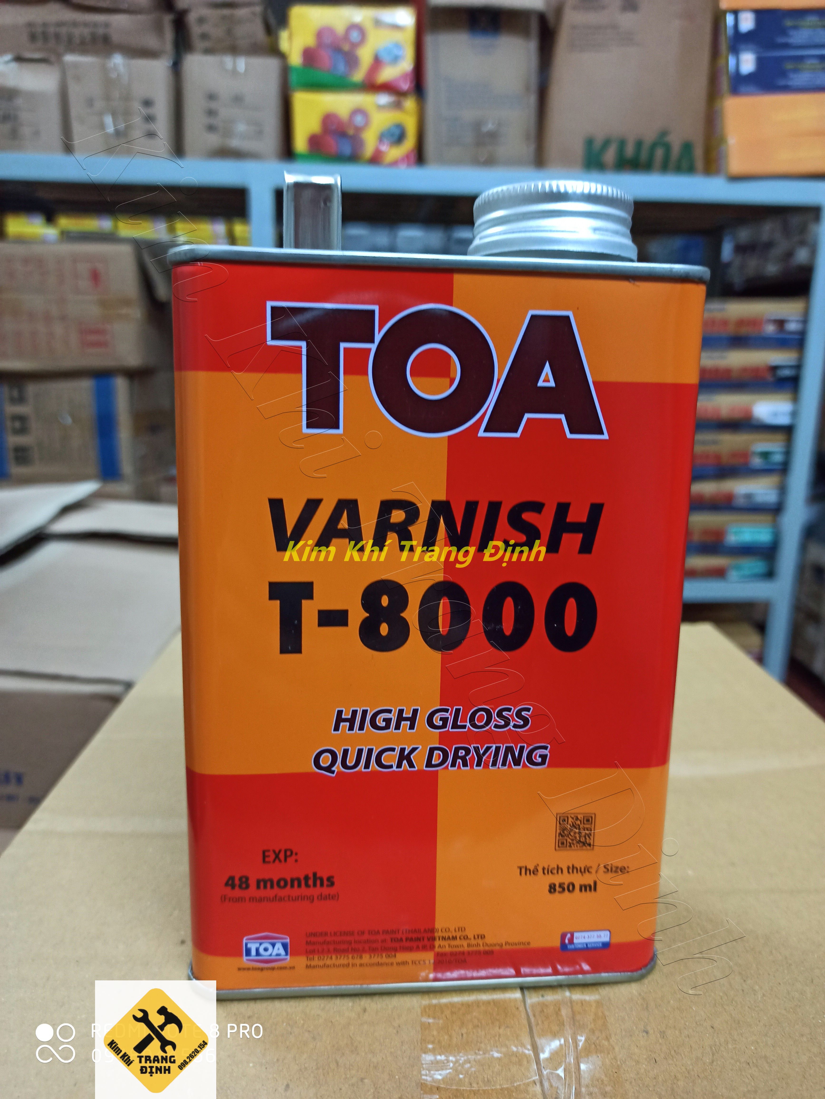 Dầu bóng TOA cao cấp T-8000 850ml