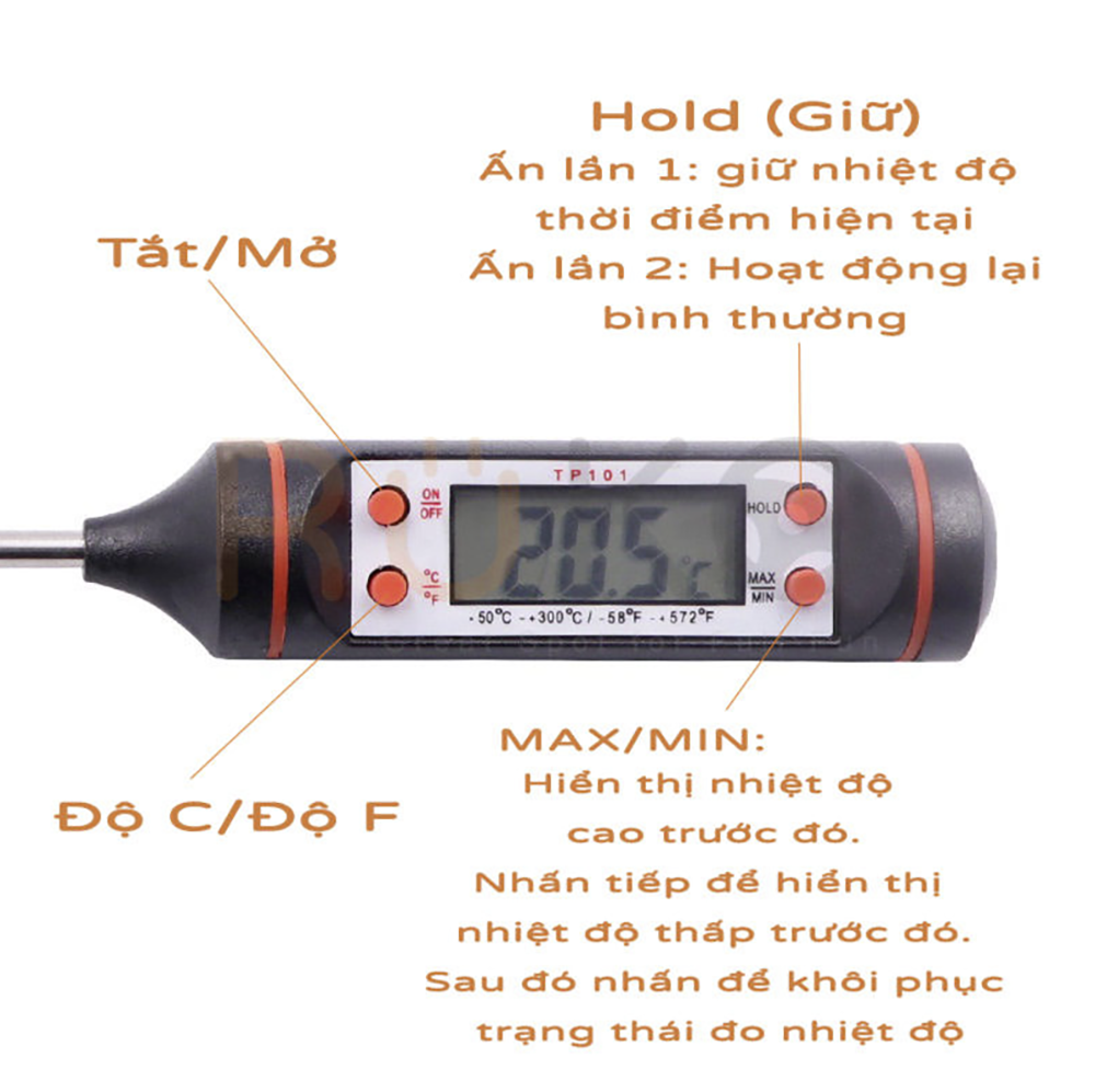 Nhiệt kế đo nhiệt độ nước pha sữa cho các mẹ