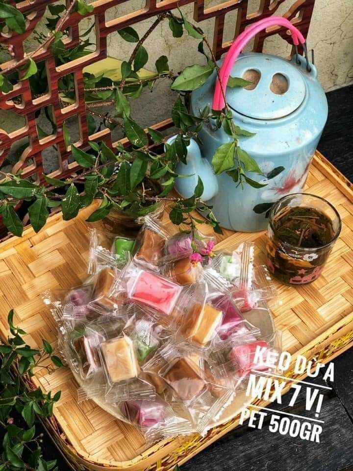 Kẹo dừa sáp mix vị 500g