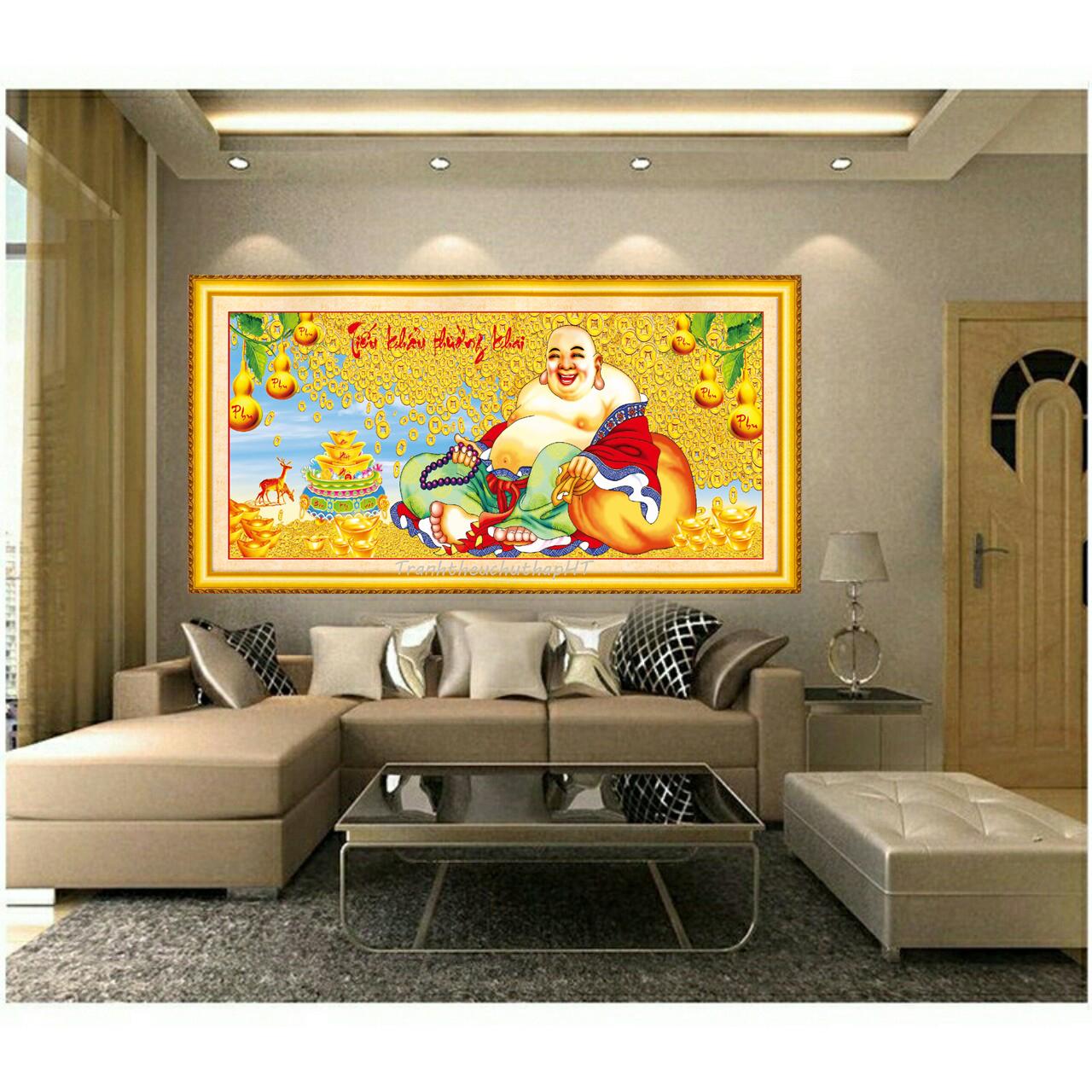 [HCM]Tranh đính đá Phật Di Lặc VS087 - tự đính