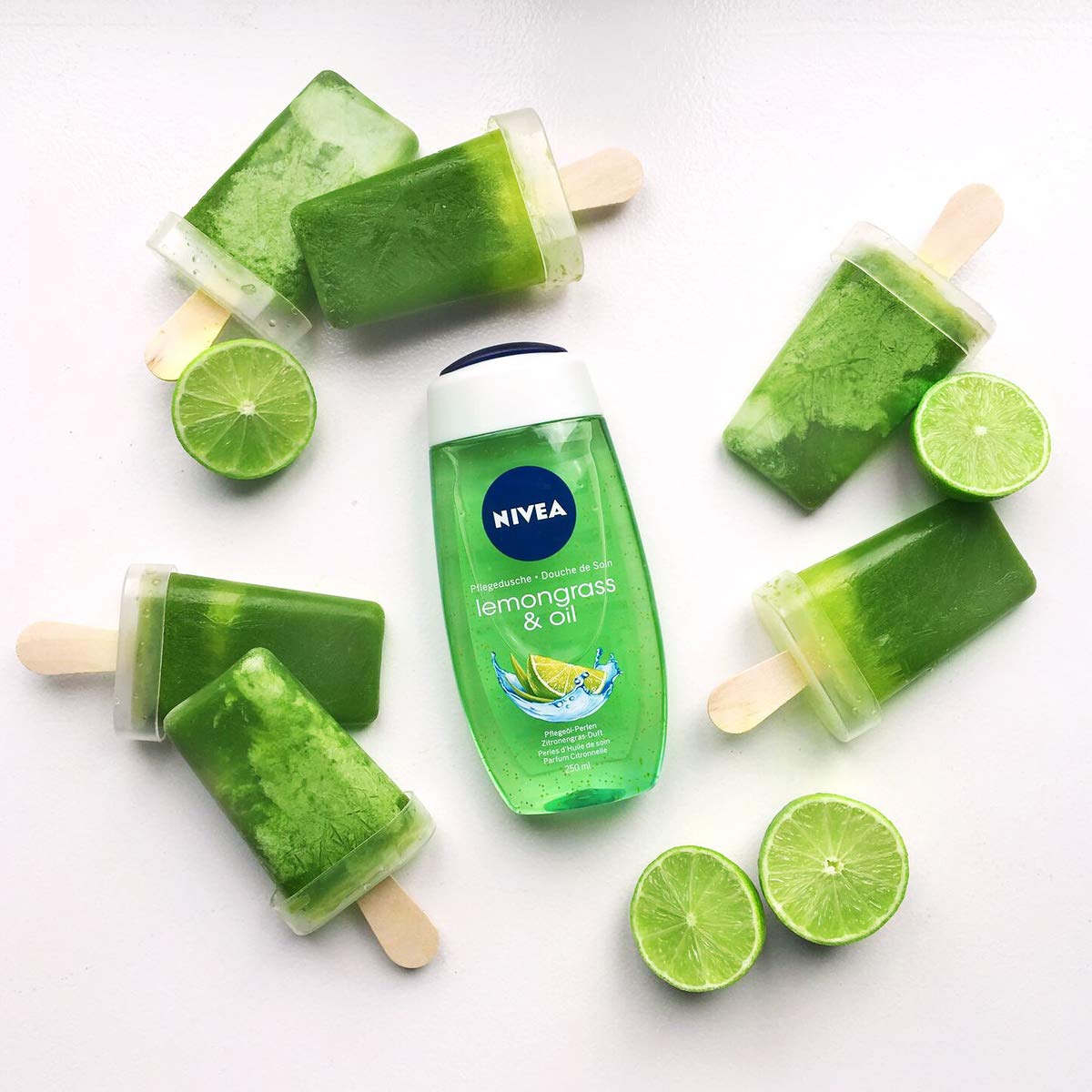 SỮA TẮM NIVEA TẨY DA CHẾT HƯƠNG CHANH SẢ TƯƠI MÁT Lemongrass & Oil.